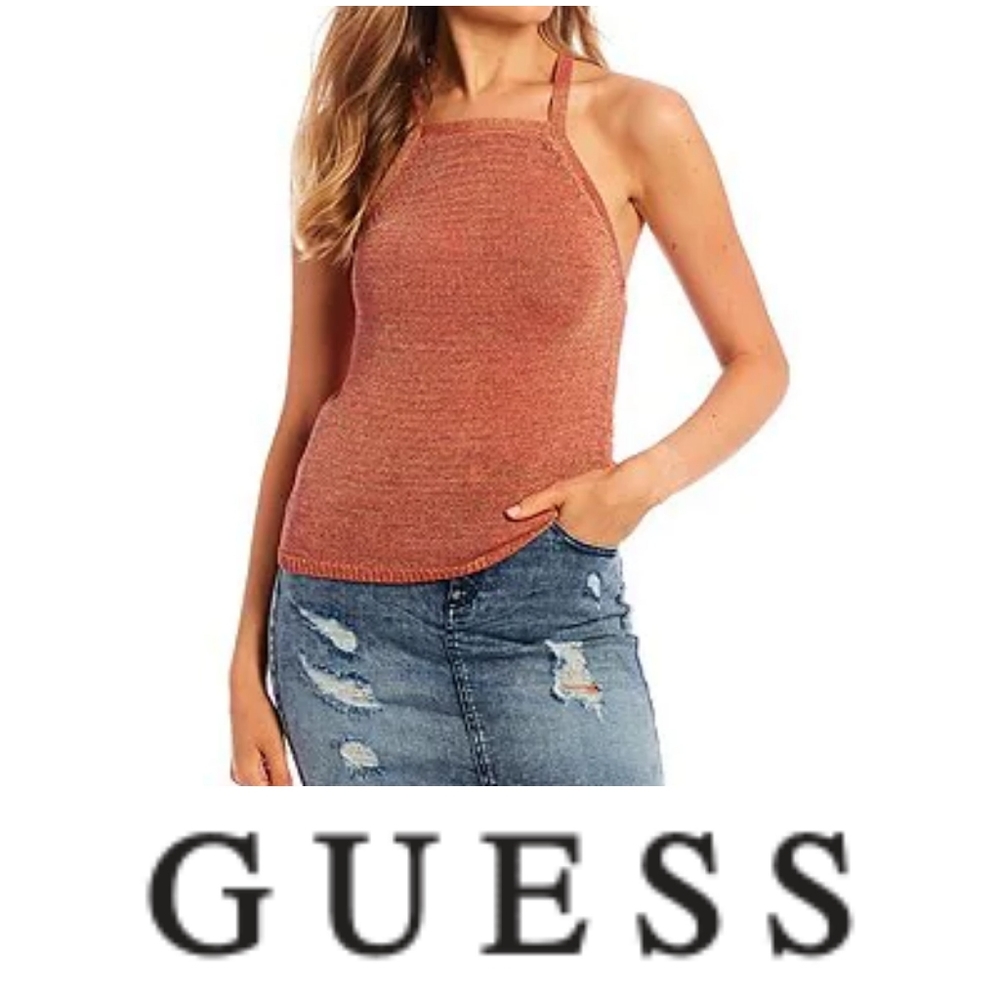 Guess Cora T-Back Metallic Sweater
